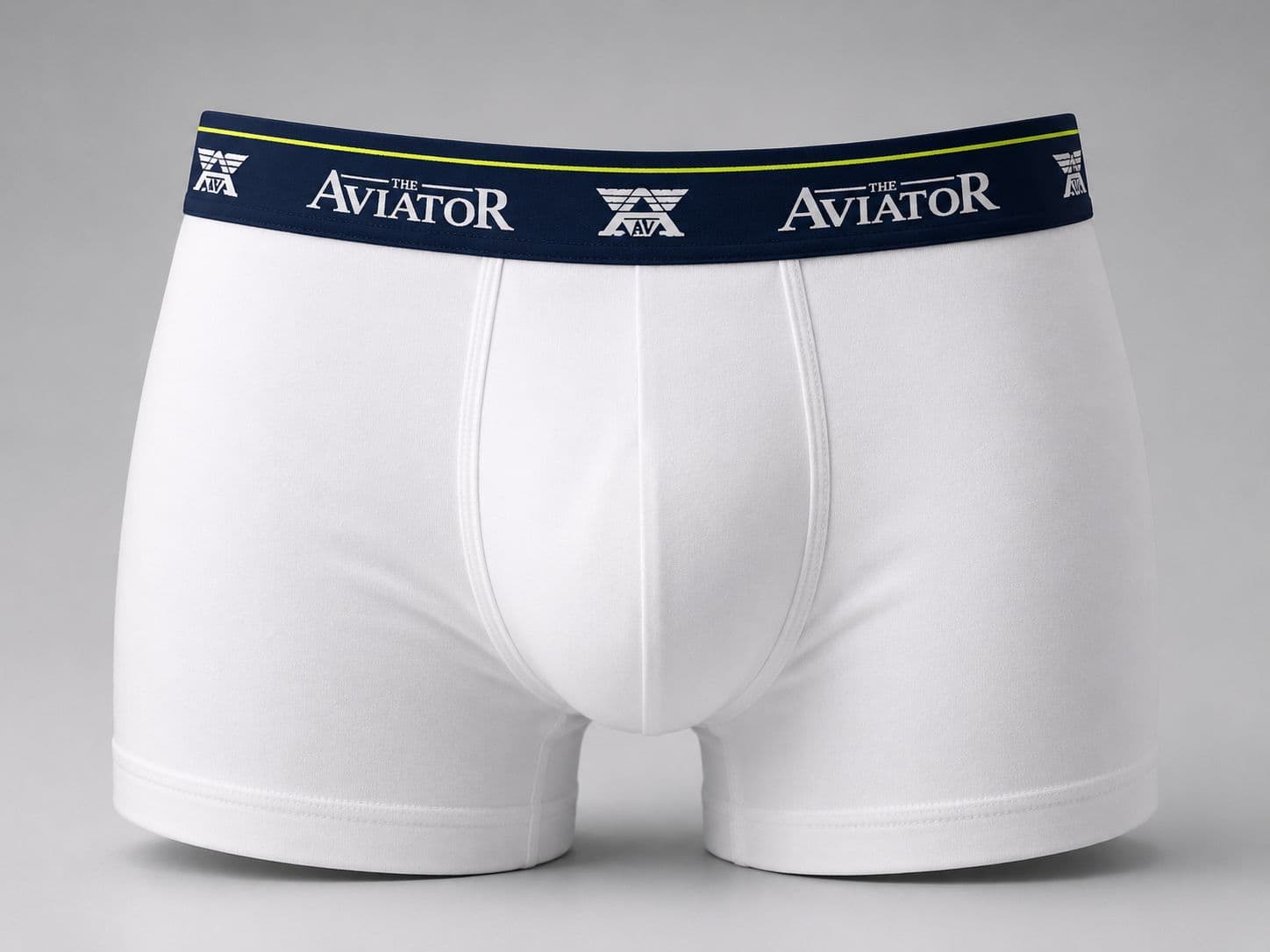 BOXER BLANC BANDE BLEU MARINE photo 4