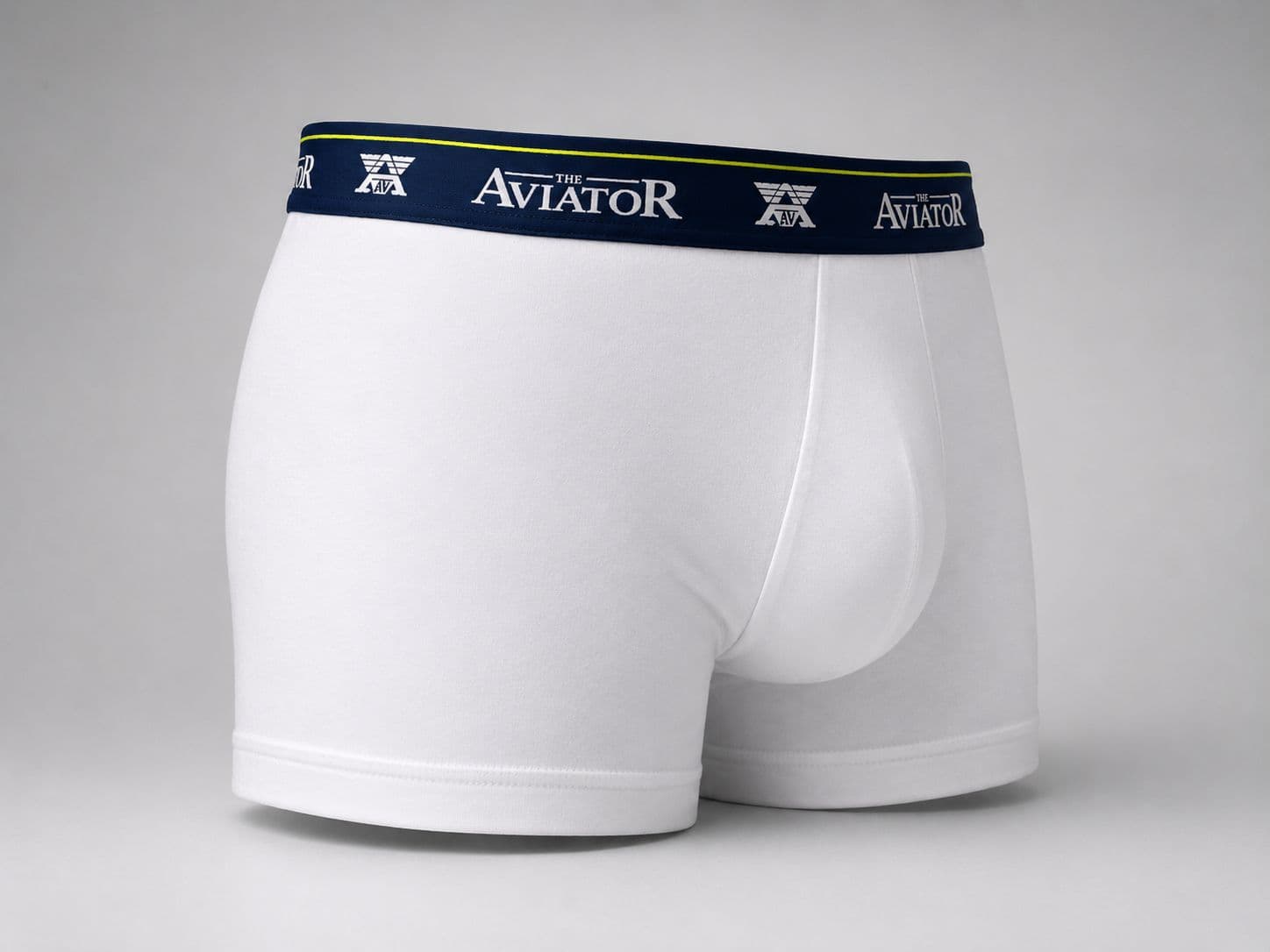 BOXER BLANC BANDE BLEU MARINE photo 6